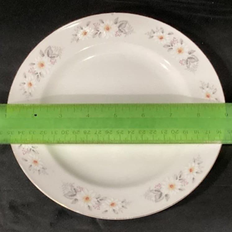 Snowflower by China Salad Plates, Set of 2, Vintage Multicolor Floral Porcelain - Thumbnail 2