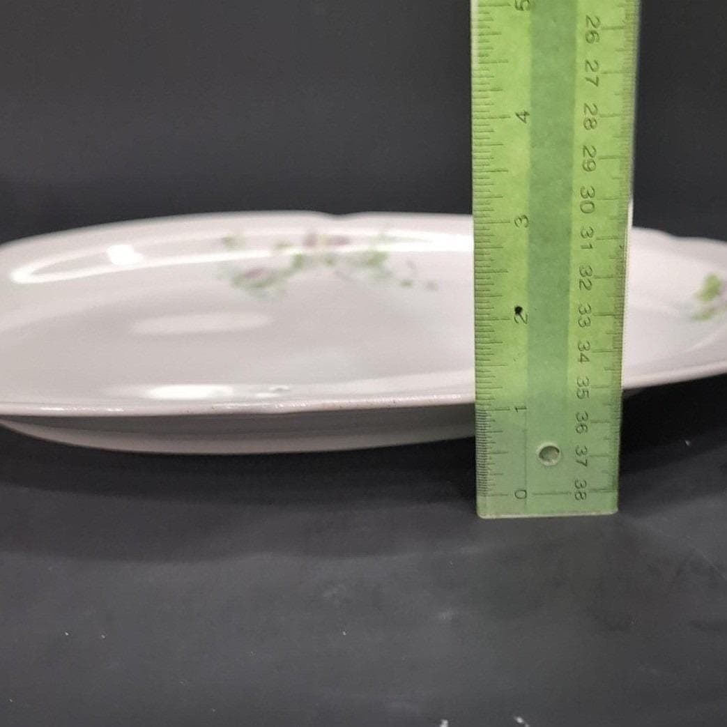 Alice Austria Purple Roses Platter, Vintage Oval Serving Dish, Floral Serveware - Thumbnail 4