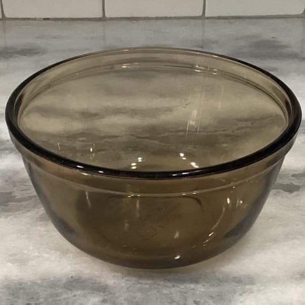 Anchor Hocking Ovenware Amber 1Qt Mixing Bowl #1056, Brown Glass, Kitchenware - Thumbnail 7