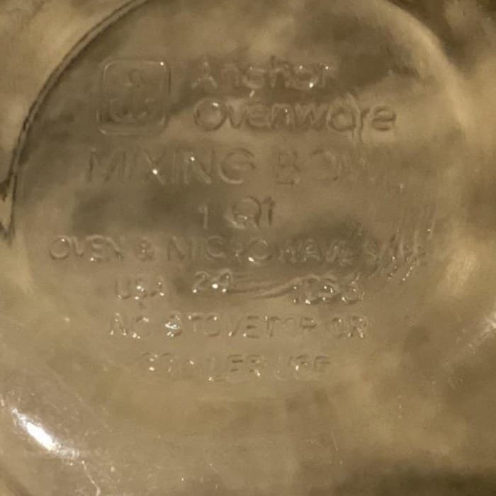 Anchor Hocking Ovenware Amber 1Qt Mixing Bowl #1056, Brown Glass, Kitchenware - Thumbnail 4