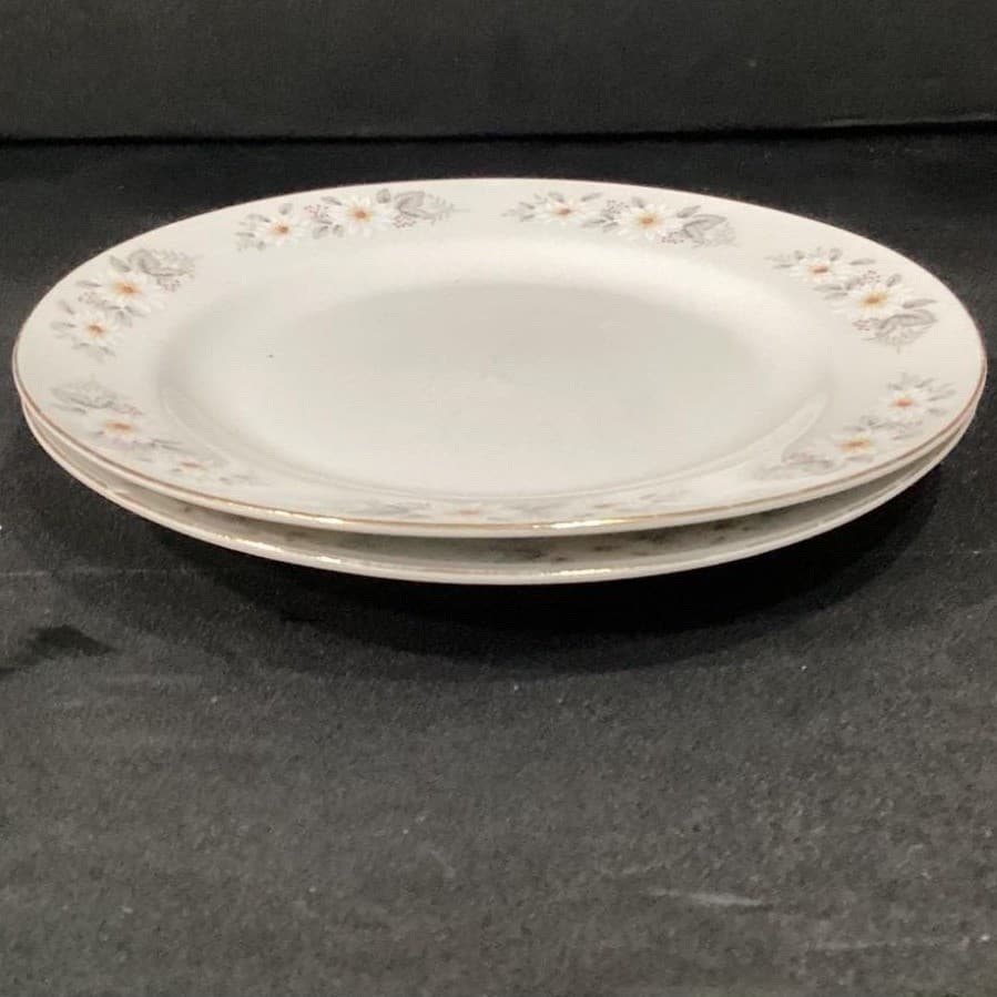 Snowflower by China Salad Plates, Set of 2, Vintage Multicolor Floral Porcelain - Thumbnail 10