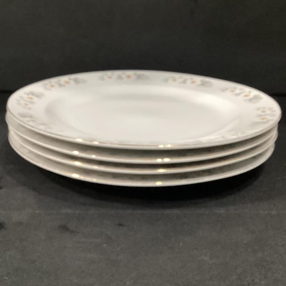 Snowflower by China Dinner Plates, Set of 4, Vintage Multicolor Floral Porcelain - Thumbnail 7