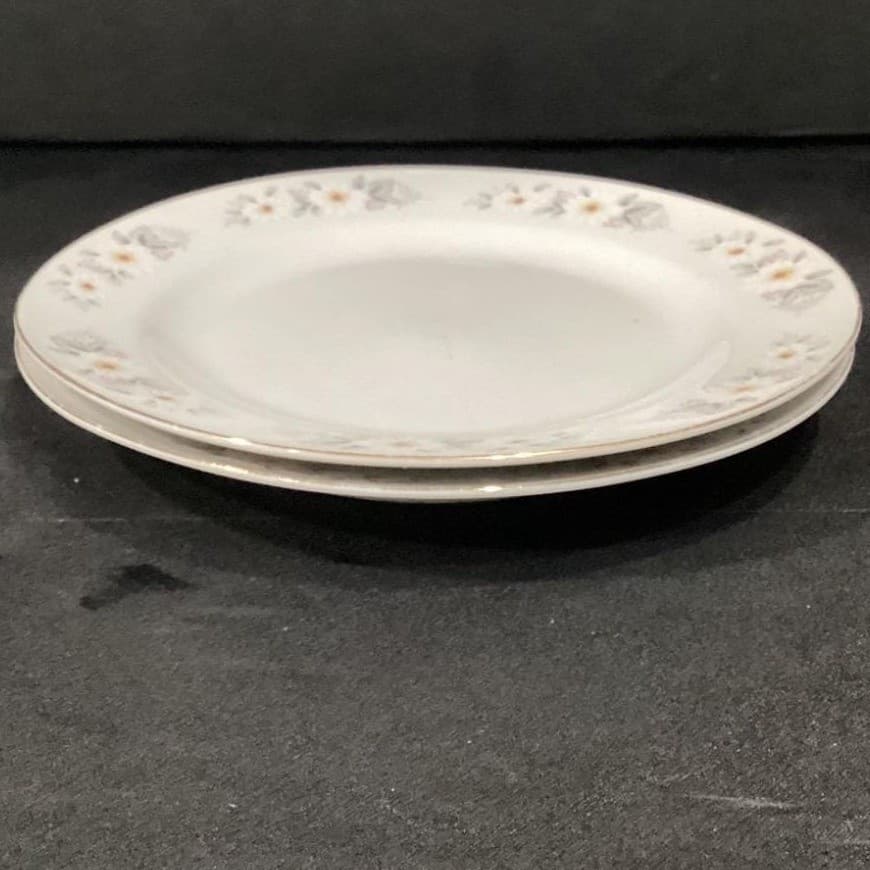 Snowflower by China Salad Plates, Set of 2, Vintage Multicolor Floral Porcelain - Thumbnail 8