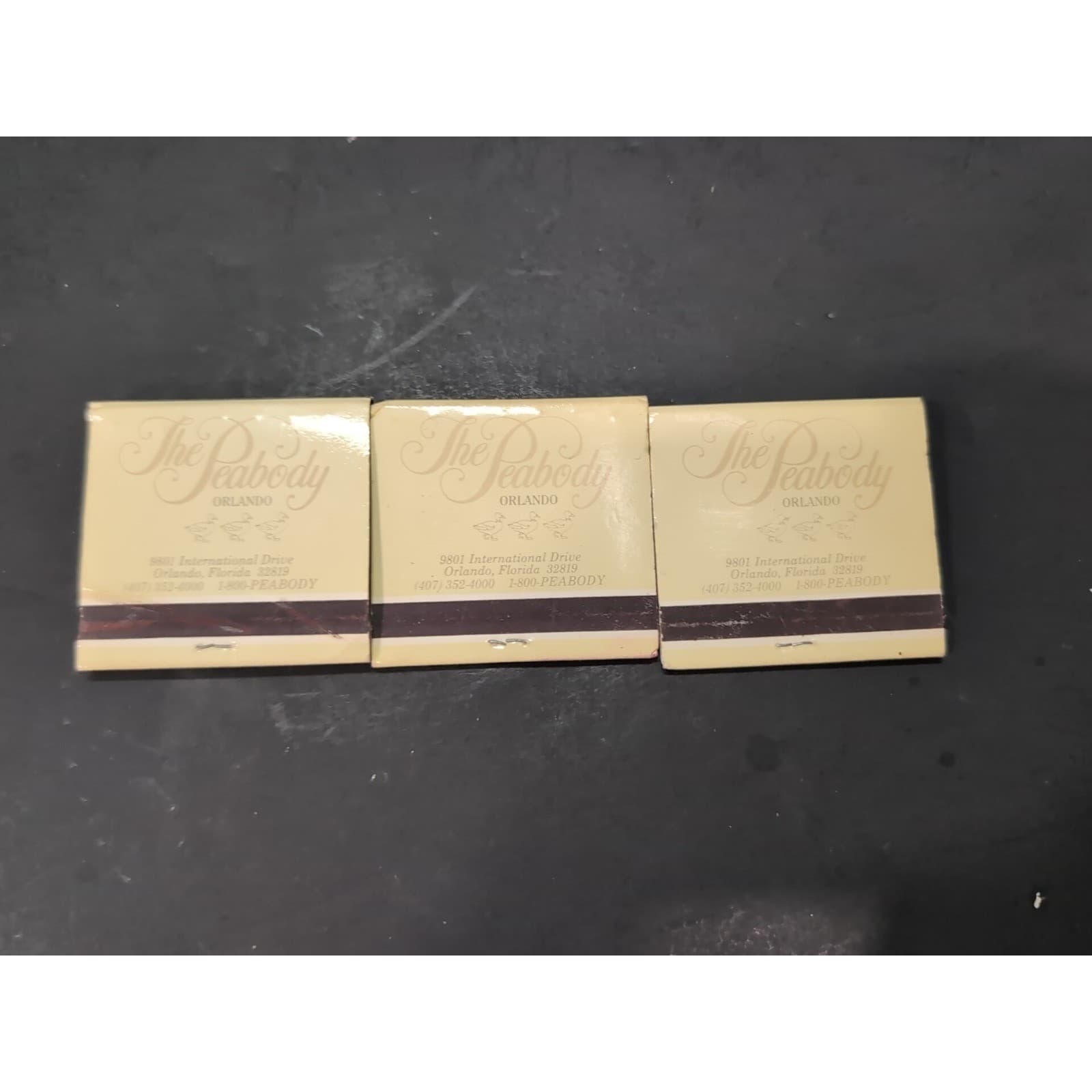 The Peabody Orlando Hotel Matchbooks, Set of 3, Preferred Hotels Duck Logo - Thumbnail 2