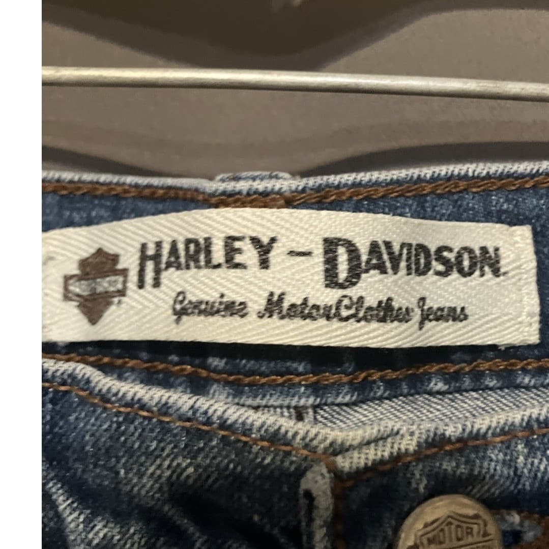 Harley Davidson Straight Leg Jeans, Woman's Size 8, Blue Medium Wash, 99014-05VW - Thumbnail 6