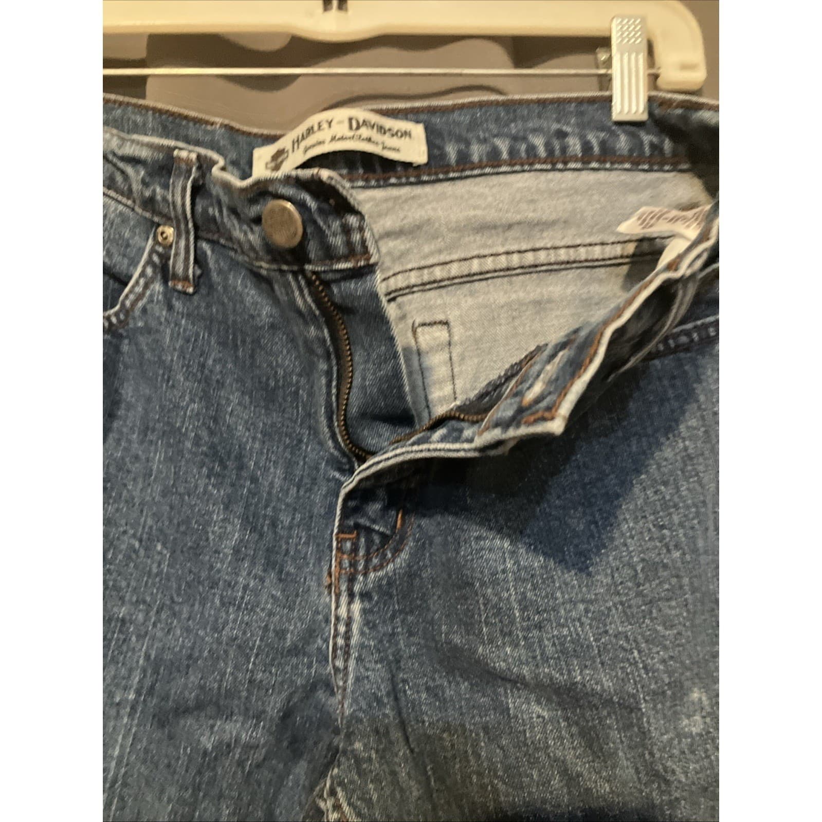 Harley Davidson Straight Leg Jeans, Woman's Size 8, Blue Medium Wash, 99014-05VW - Thumbnail 8