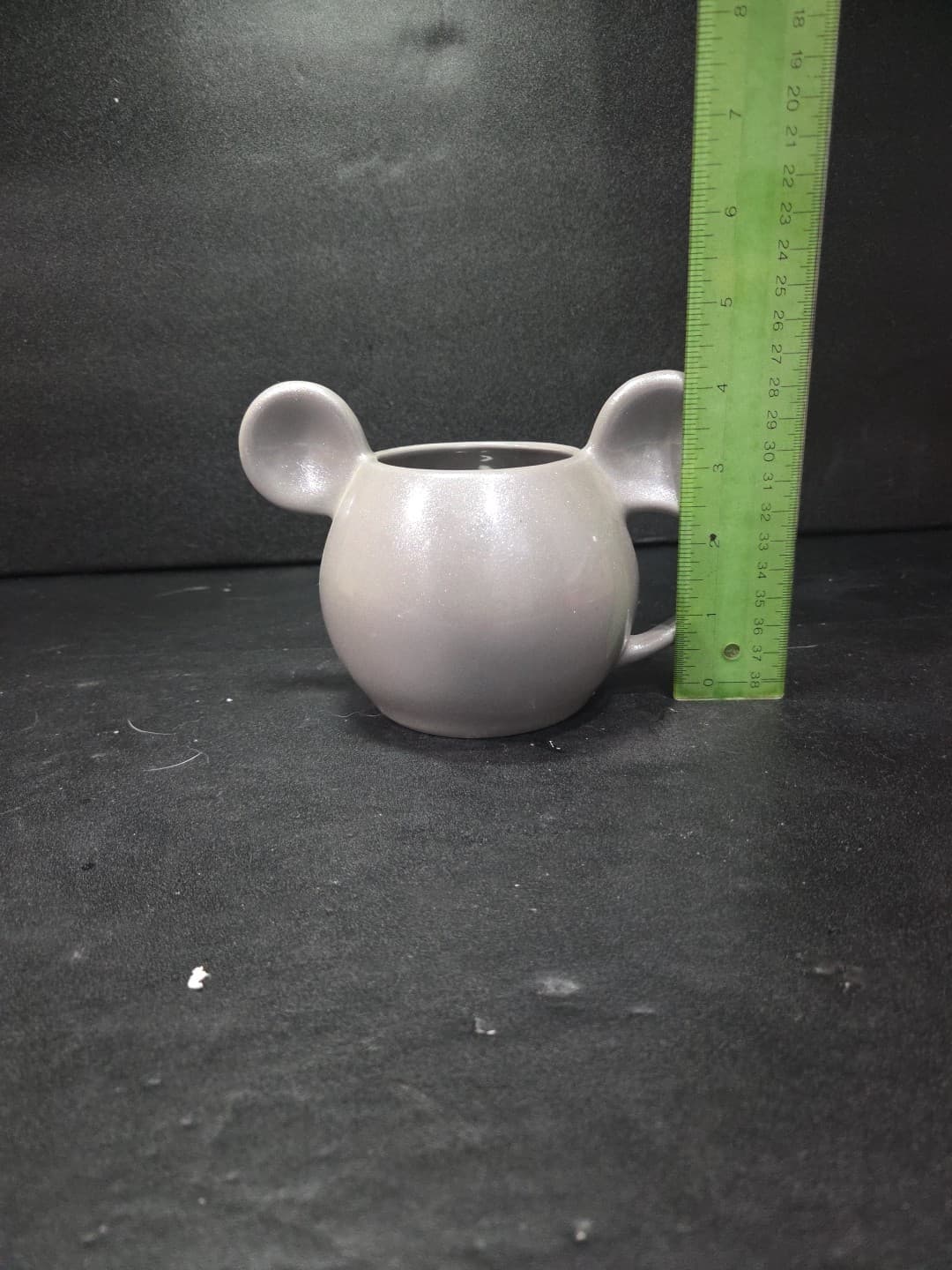 Disney Mickey Mouse Ears Mug, Silver Gray Glitter Finish, 16 oz Cup, Collectible - Thumbnail 9