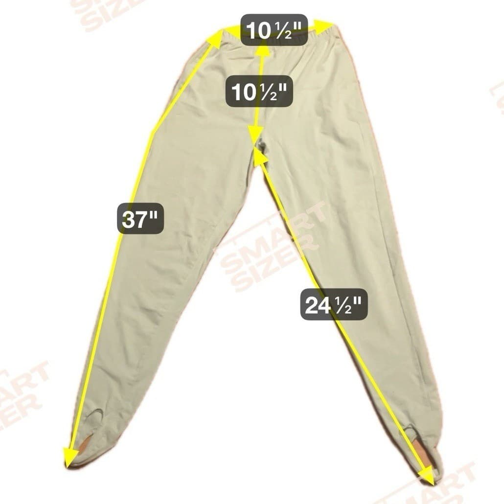 Rafaella Sage Green Stirrup Leggings, High Waist Ribbed Pants, Woman's Small - Thumbnail 8