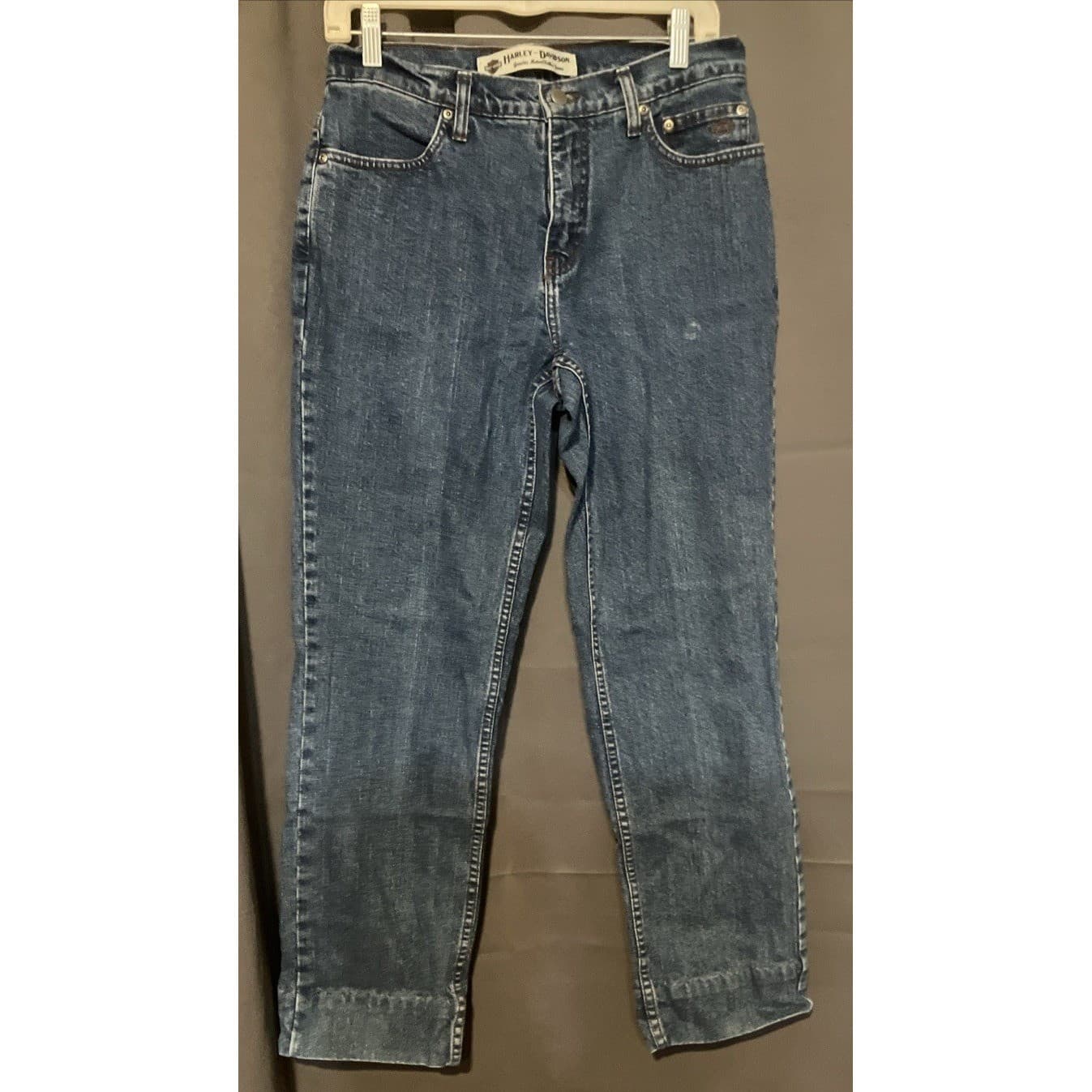 Harley Davidson Straight Leg Jeans, Woman's Size 8, Blue Medium Wash, 99014-05VW - Thumbnail 3