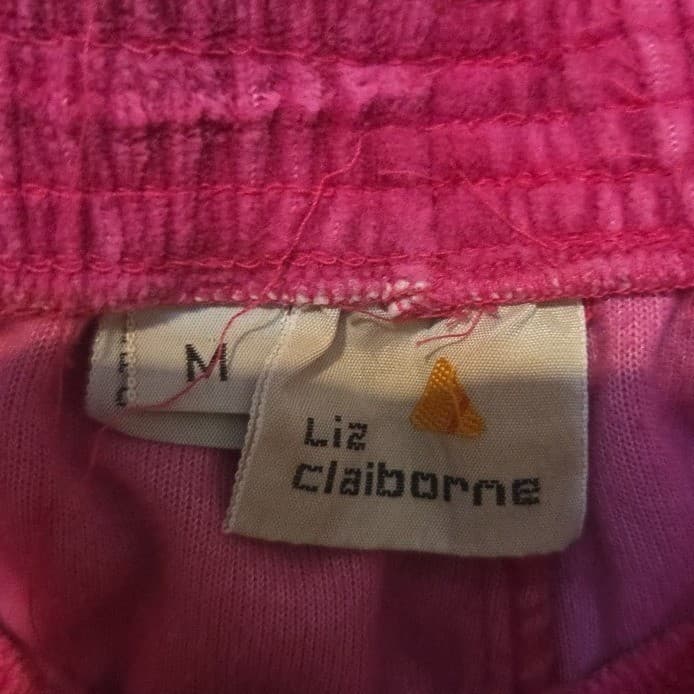 Liz Claiborne Hot Pink Velour Joggers Sweatpants, Women's Medium, High Waist - Thumbnail 5