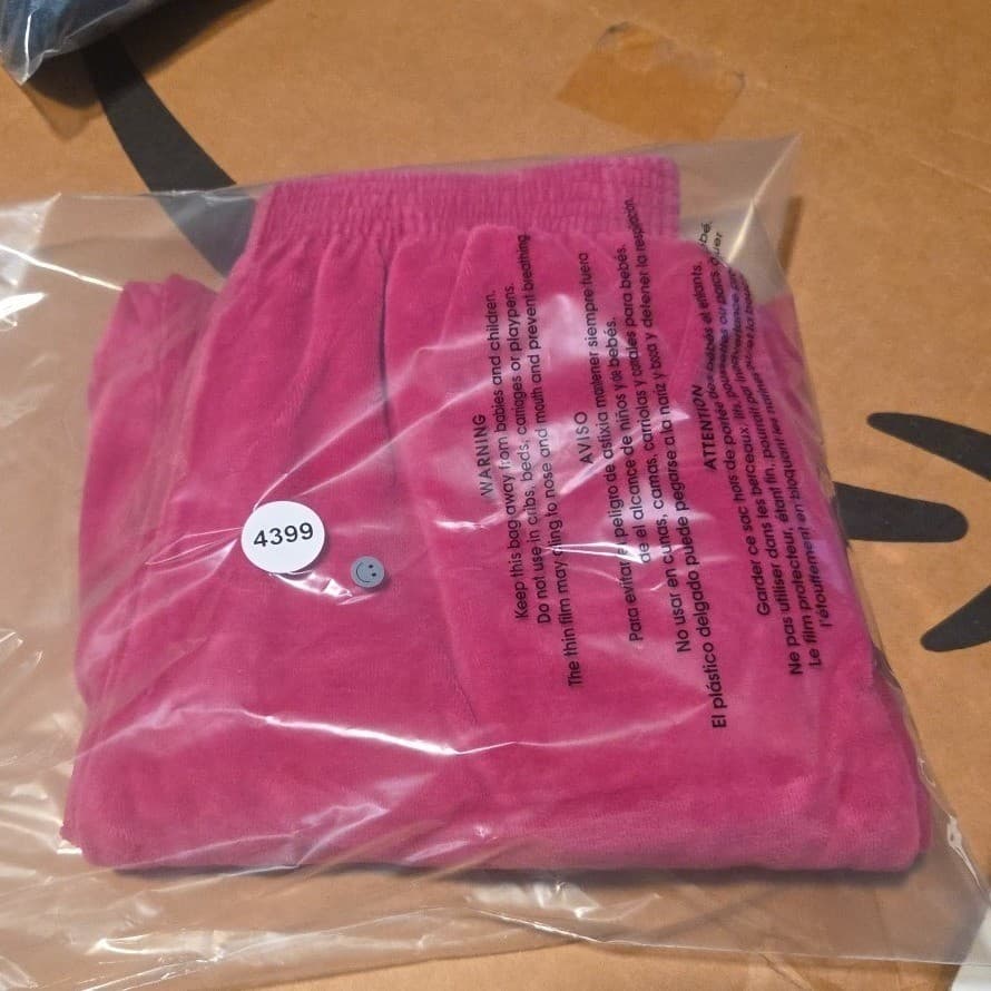 Liz Claiborne Hot Pink Velour Joggers Sweatpants, Women's Medium, High Waist - Thumbnail 7