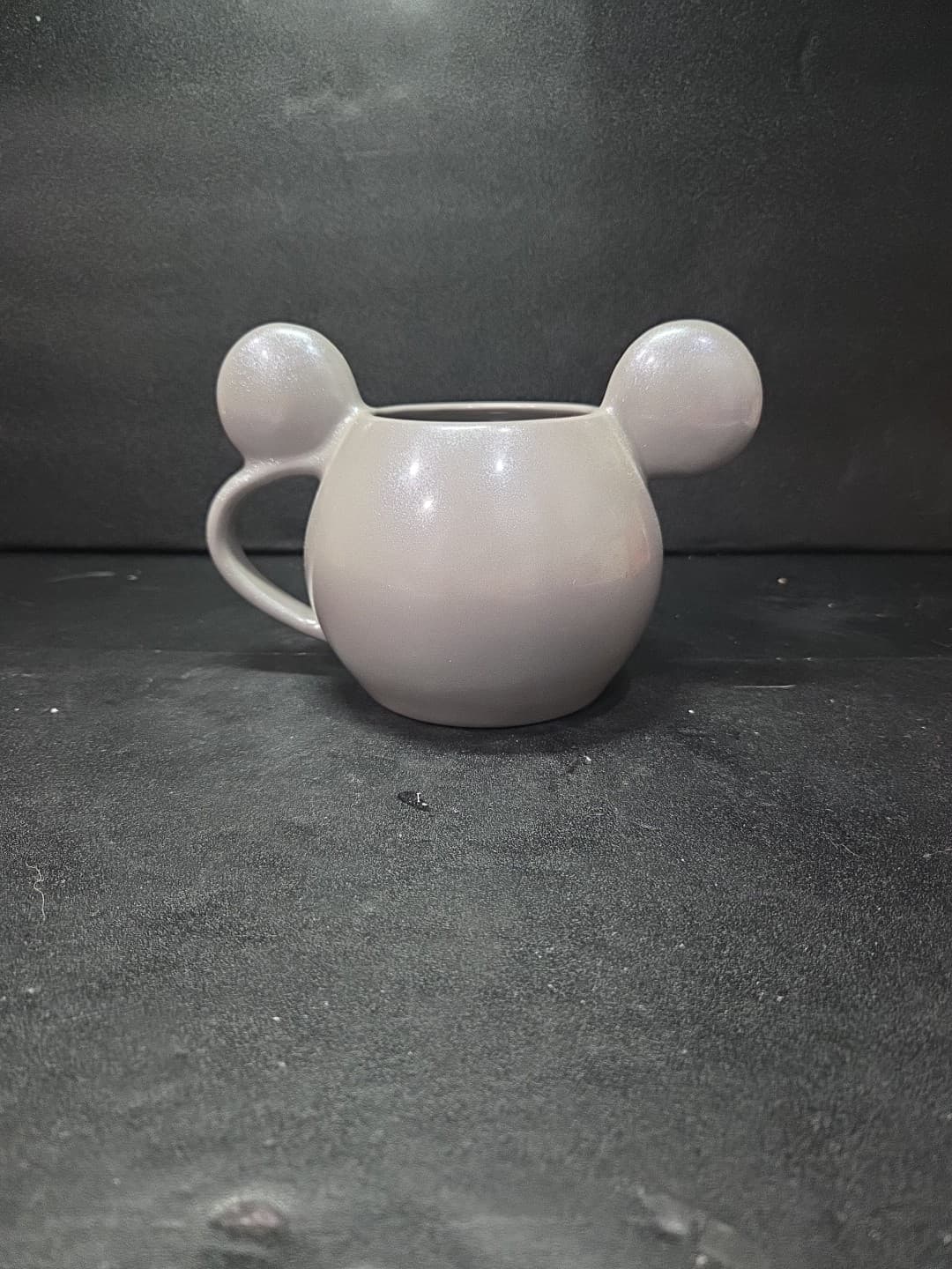 Disney Mickey Mouse Ears Mug, Silver Gray Glitter Finish, 16 oz Cup, Collectible - Thumbnail 3