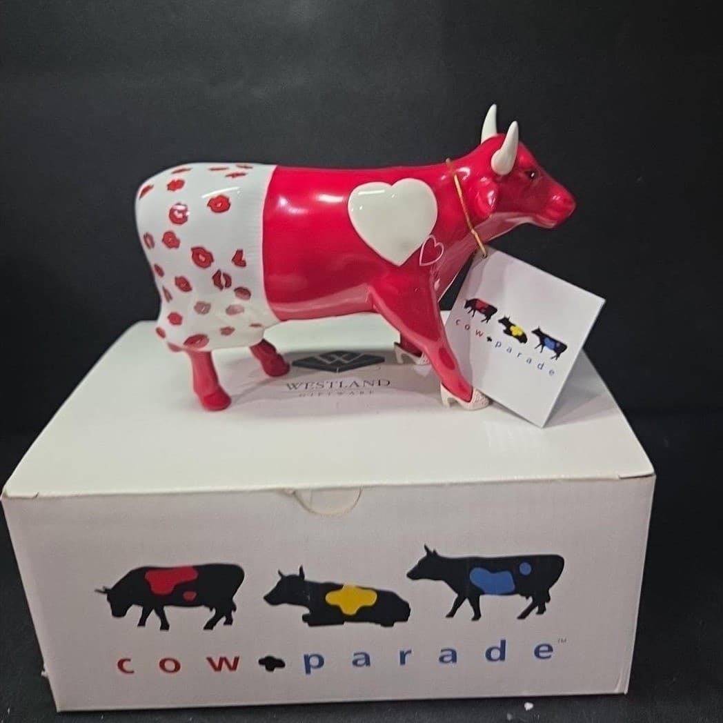Cow Parade Moocho Amor Figurine, Westland Giftware, #9177, Box/Tag - Thumbnail 5