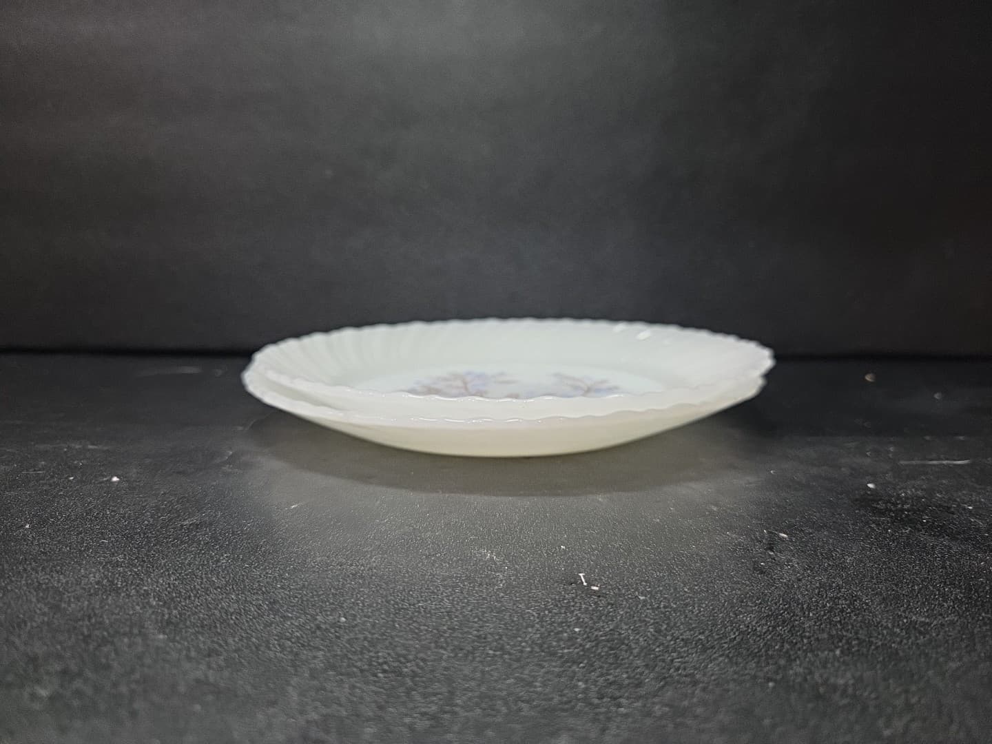 Termocrisa Milk Glass Plates, Cornflower Design, Vintage Blue Flower, Set of 2 - Thumbnail 8