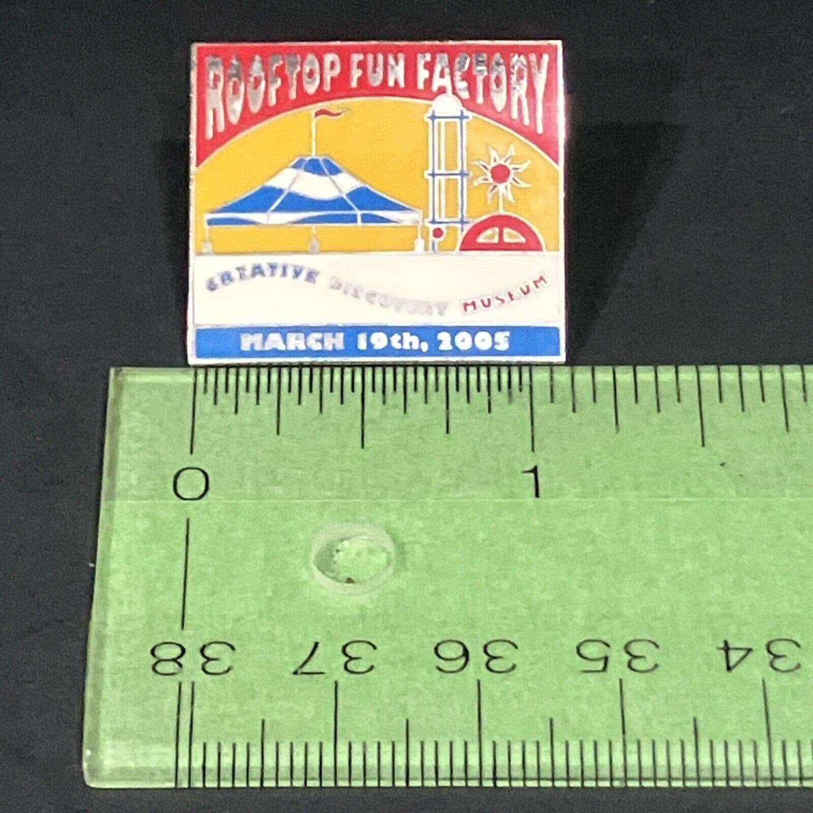 Creative Discovery Museum Rooftop Fun Factory March 19 2005 Enamel Pin Souvenir - Thumbnail 3