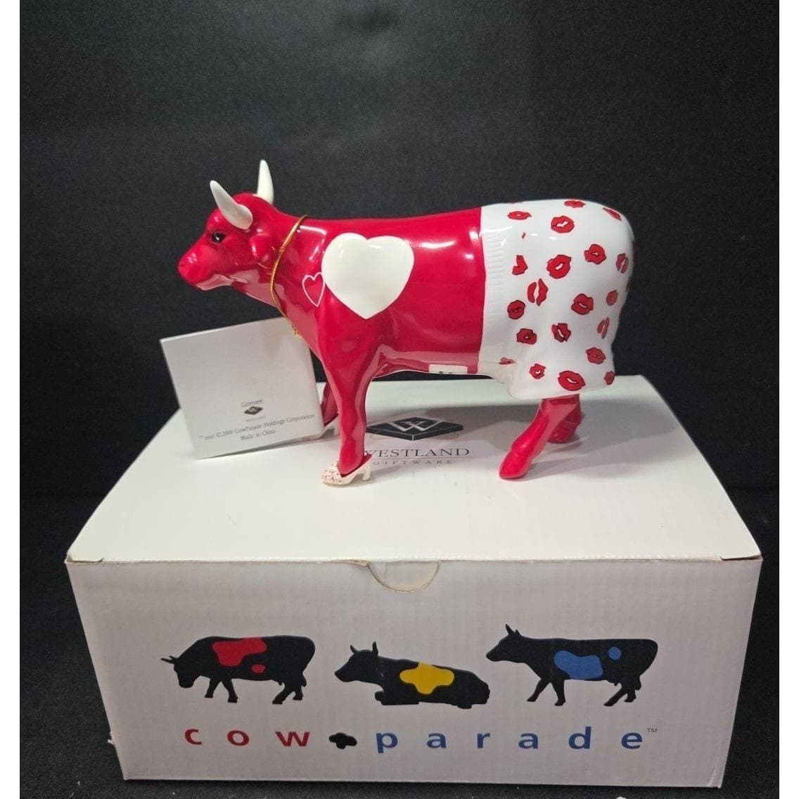 Cow Parade Moocho Amor Figurine, Westland Giftware, #9177, Box/Tag - Thumbnail 7