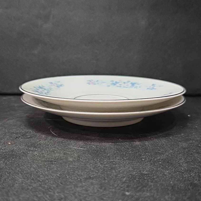 Carlton Fine China "Carla" Saucers #506, Set of 2, Vintage Floral Porcelain - Thumbnail 9