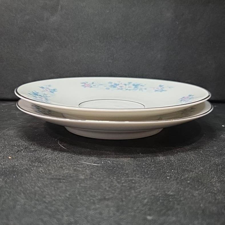Carlton Fine China "Carla" Saucers #506, Set of 2, Vintage Floral Porcelain - Thumbnail 8