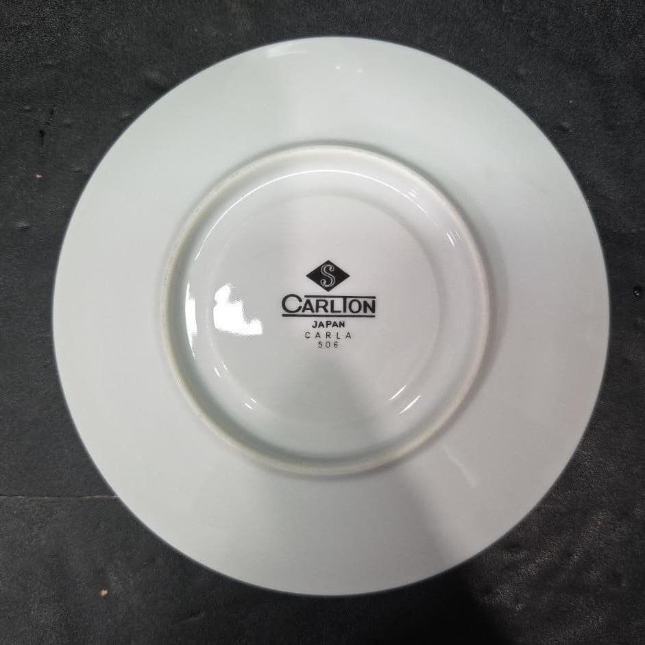 Carlton Fine China "Carla" Saucers #506, Set of 2, Vintage Floral Porcelain - Thumbnail 4