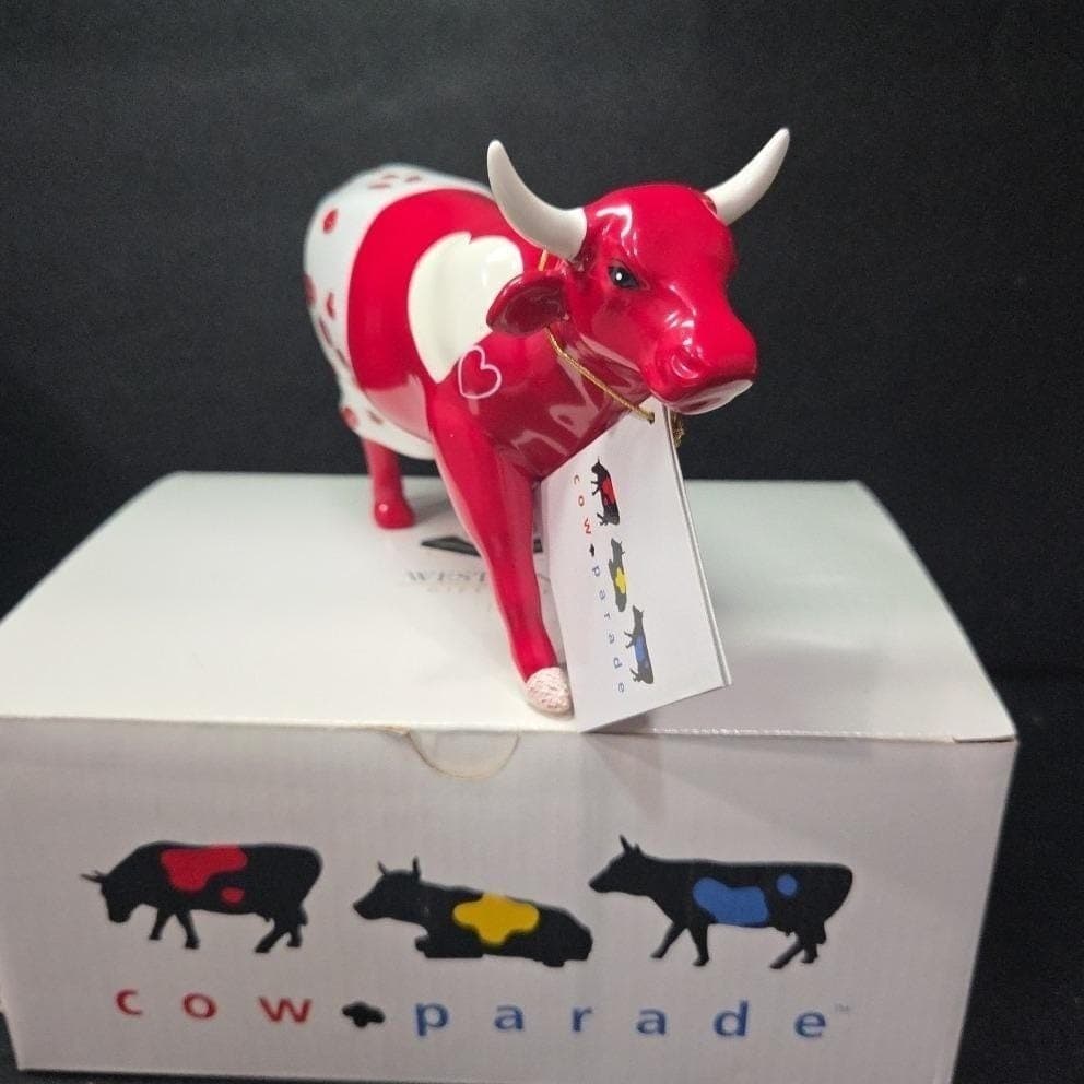Cow Parade Moocho Amor Figurine, Westland Giftware, #9177, Box/Tag - Thumbnail 4