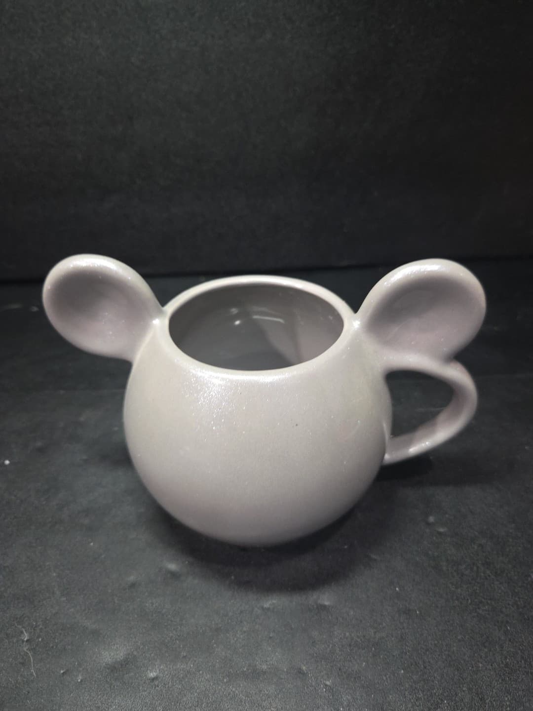 Disney Mickey Mouse Ears Mug, Silver Gray Glitter Finish, 16 oz Cup, Collectible - Thumbnail 5