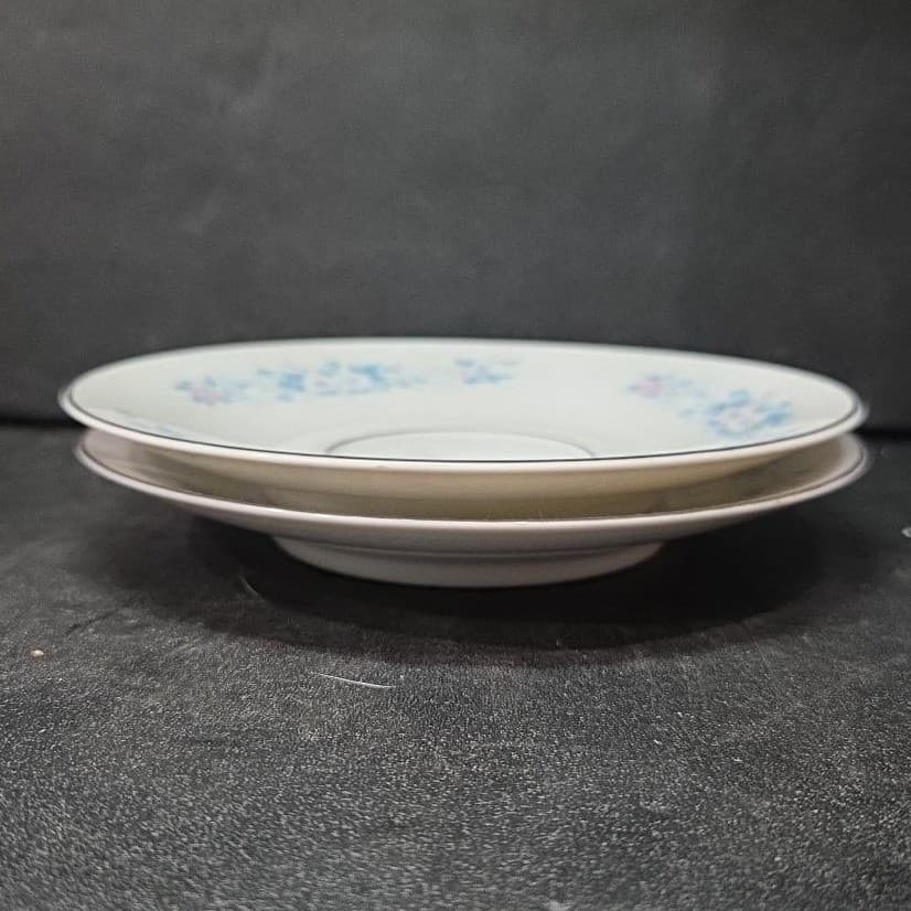 Carlton Fine China "Carla" Saucers #506, Set of 2, Vintage Floral Porcelain - Thumbnail 6