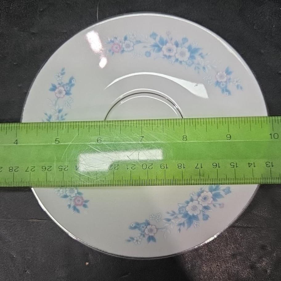 Carlton Fine China "Carla" Saucers #506, Set of 2, Vintage Floral Porcelain - Thumbnail 5