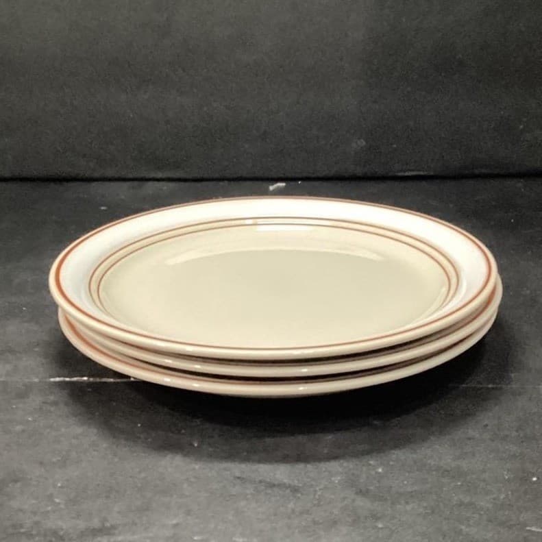 Anchor Hocking Adobe Salad Plates #C8700/10, Set of 3, Vtg Stoneware, Dinnerware - Thumbnail 9