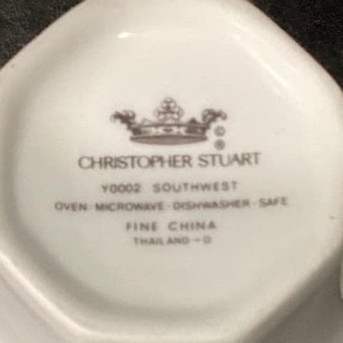 Christopher Stuart Southwest Teacups & Saucers, Set of 2, Vintage 4 Piece Dishes - Thumbnail 6