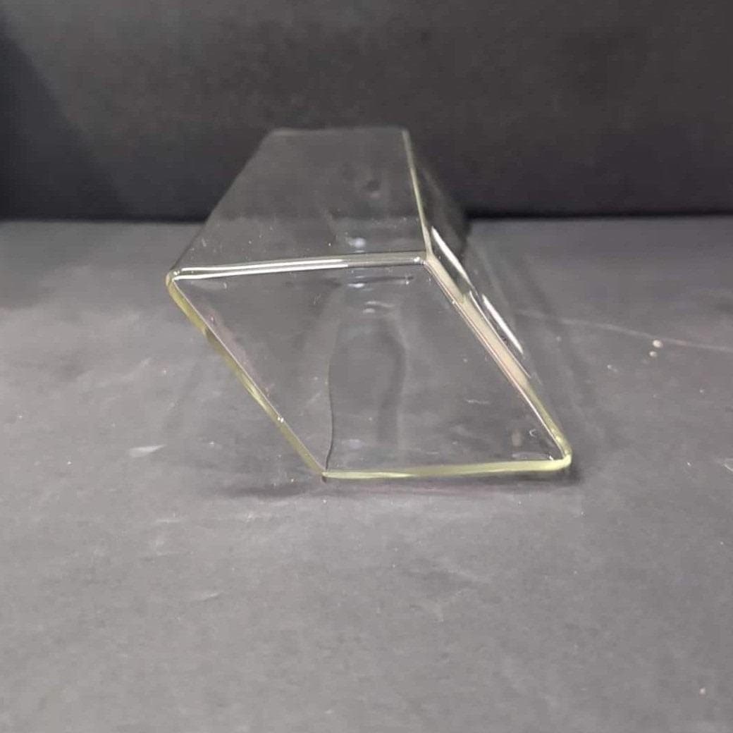 Firelight Glass 9" Diamond Oil Lamp, Minimalist Decor Candle, Ambient Lighting - Thumbnail 5