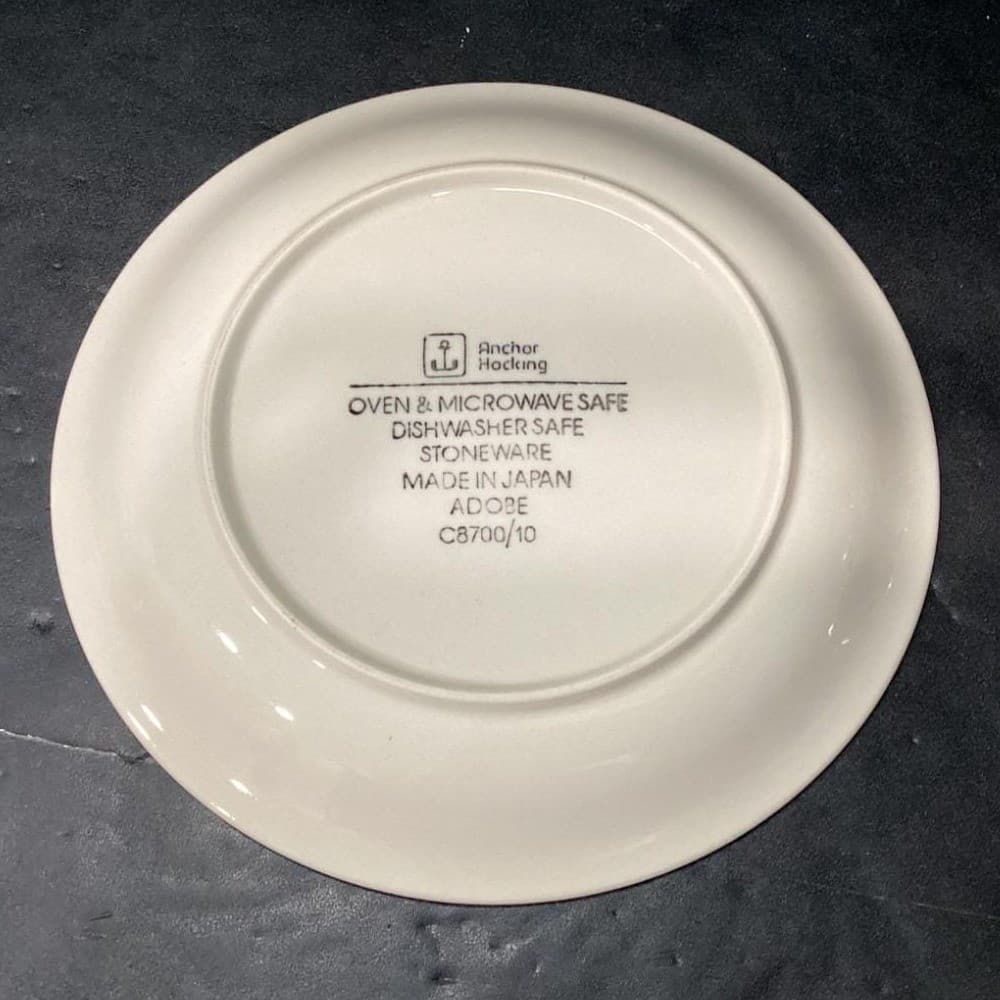 Anchor Hocking Adobe Salad Plates #C8700/10, Set of 3, Vtg Stoneware, Dinnerware - Thumbnail 4