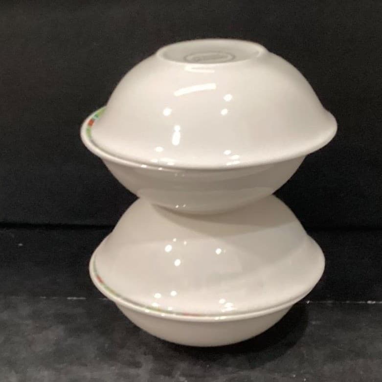 Oneida Kitchen Cereal Bowls, Set of 4, Vintage Holiday Love Peace Joy Design - Thumbnail 11