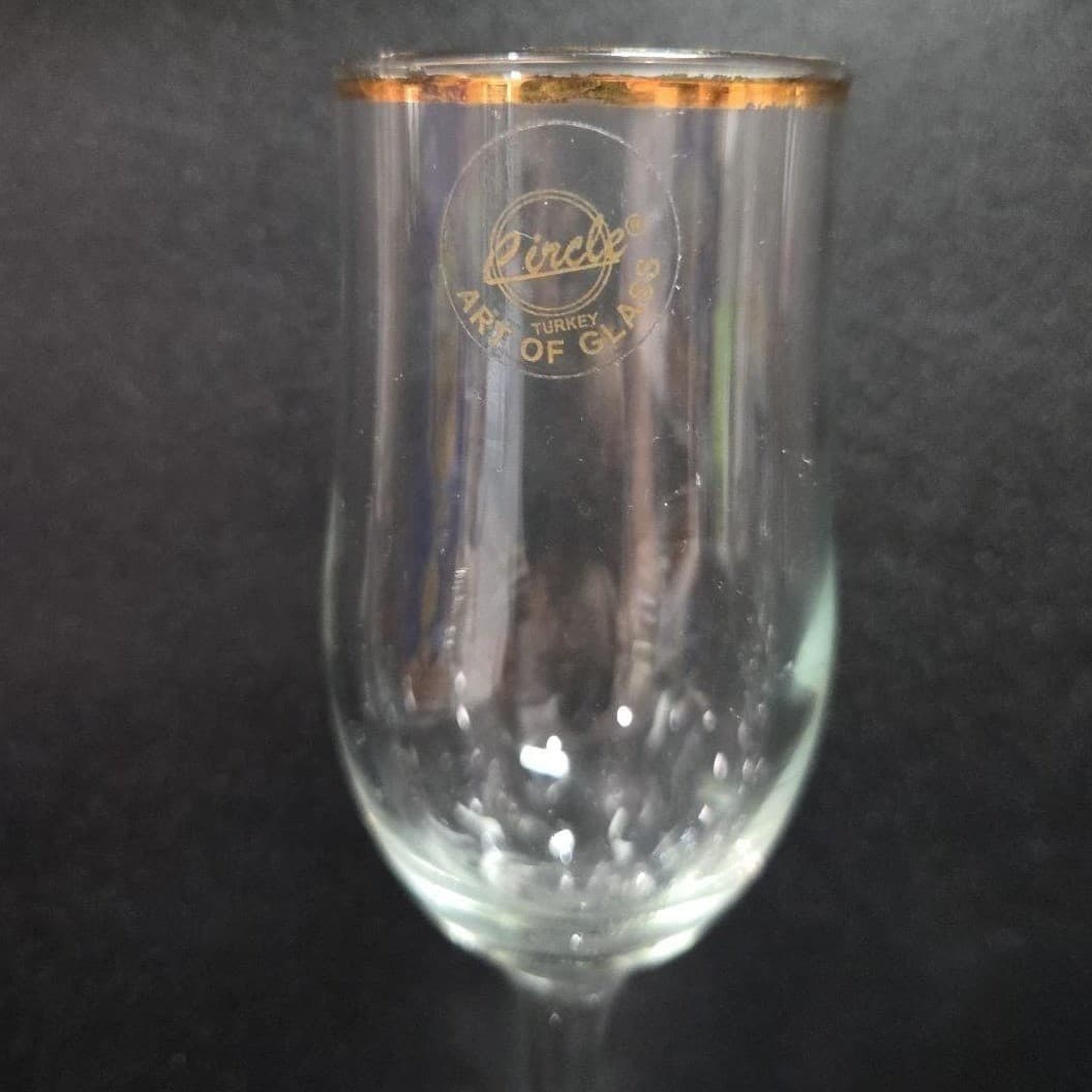 Circleware Tulip Champagne Flutes, Set of 4, Gold Collection, Vintage Stemware - Thumbnail 11