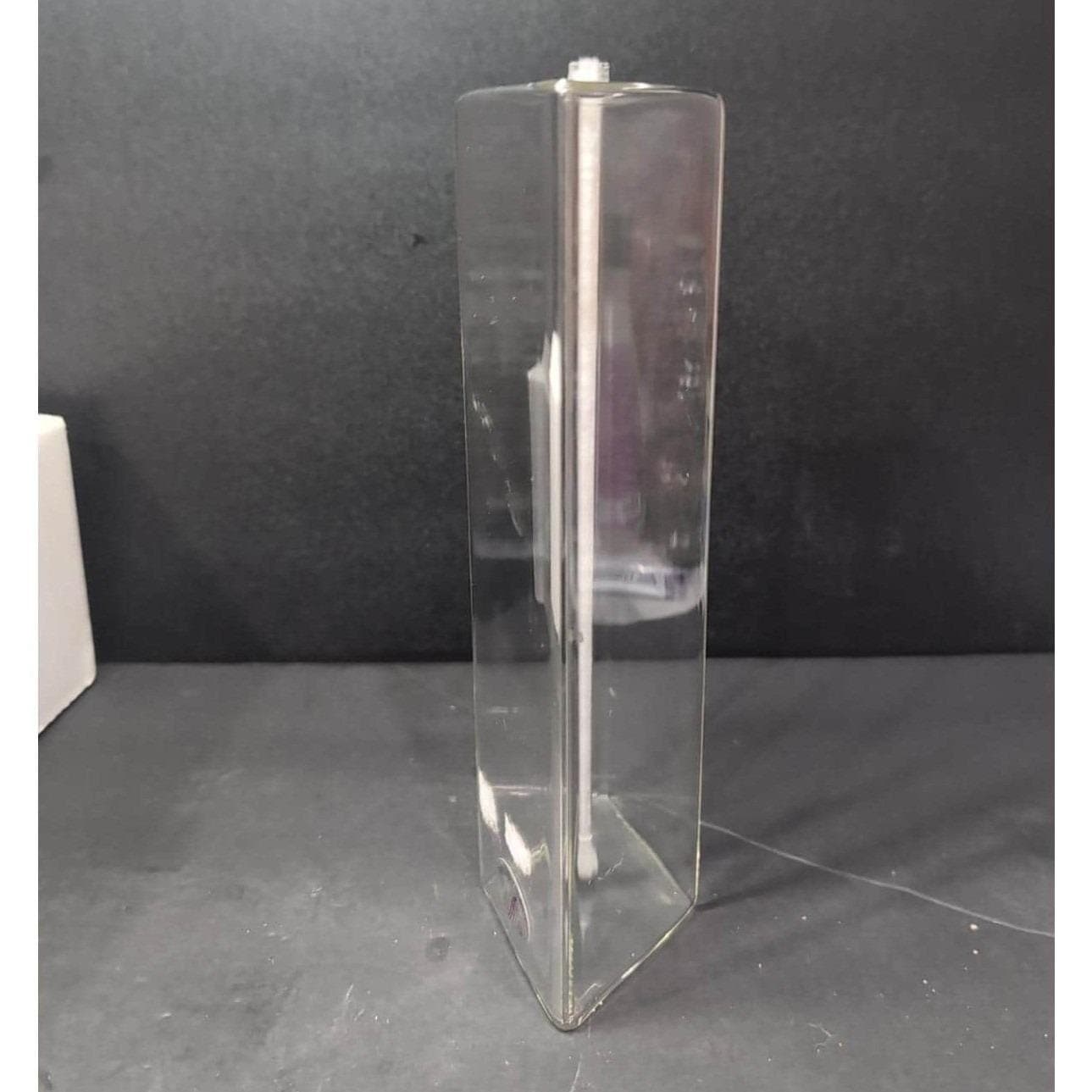 Firelight Glass 9" Diamond Oil Lamp, Minimalist Decor Candle, Ambient Lighting - Thumbnail 8