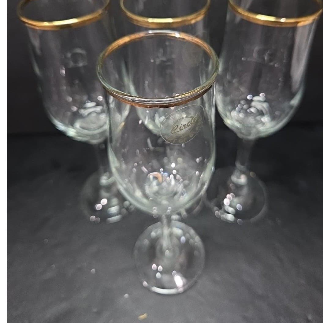 Circleware Tulip Champagne Flutes, Set of 4, Gold Collection, Vintage Stemware - Thumbnail 6
