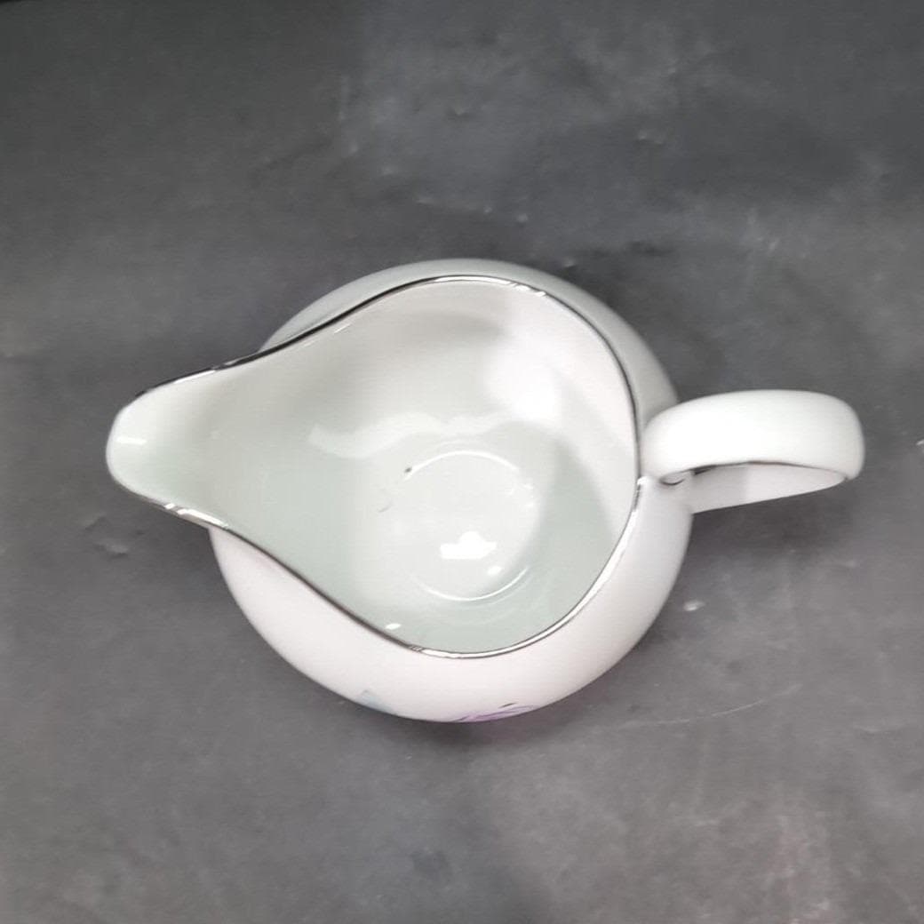 Johann Haviland Purple Rose Creamer, Eva Zeisel Bavaria China, Vintage Tableware - Thumbnail 5