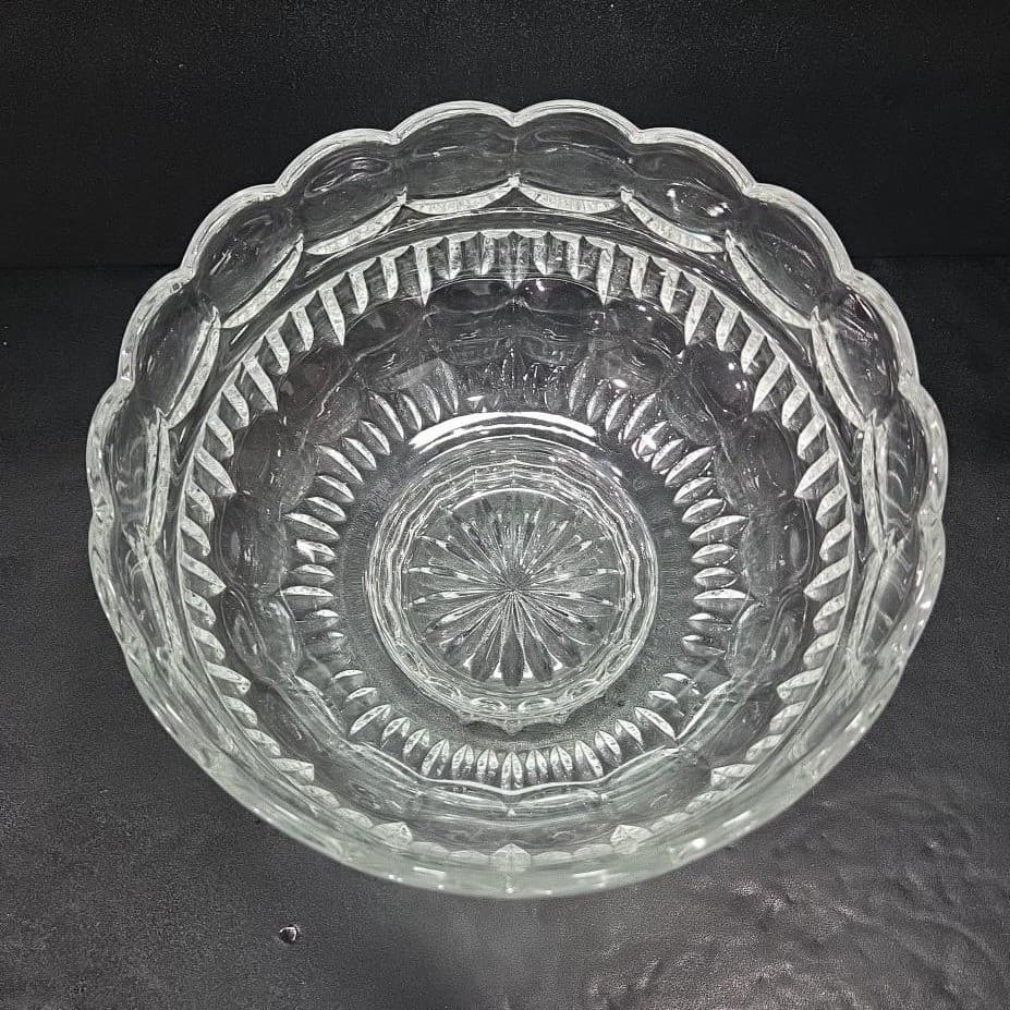 Sudety Clear 24% Lead Crystal Bowl, Vintage Decorative Serveware, Centerpiece - Thumbnail 3