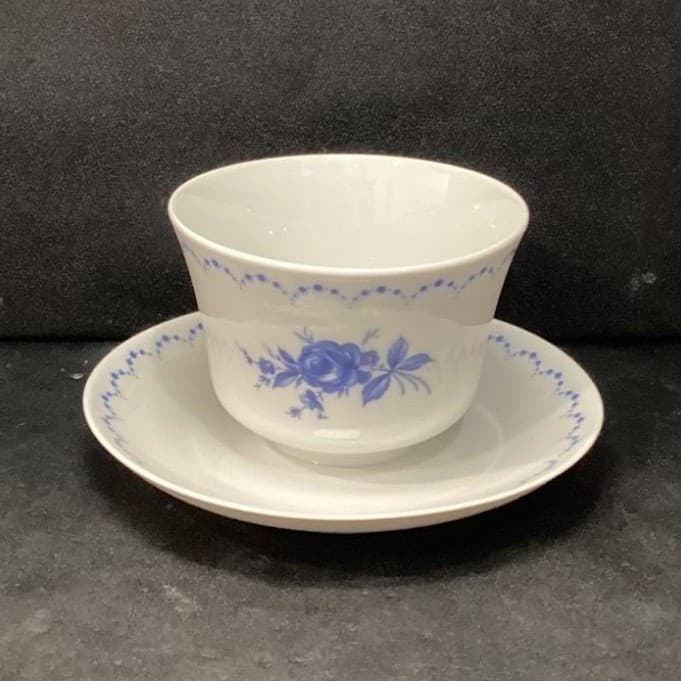 Alboth & Kaiser Bavaria Blue Flowers Condiment Dish, Vintage Floral Gravy Boat - Thumbnail 2