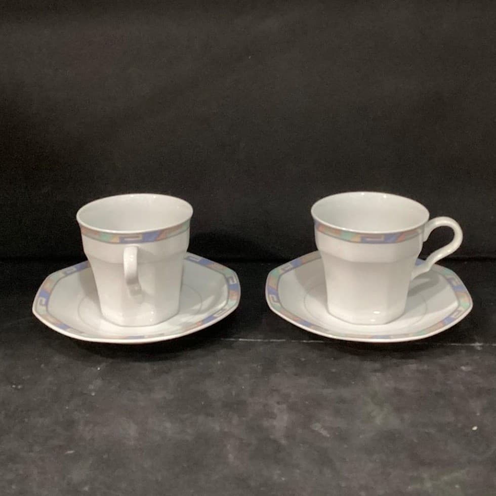 Christopher Stuart Southwest Teacups & Saucers, Set of 2, Vintage 4 Piece Dishes - Thumbnail 14
