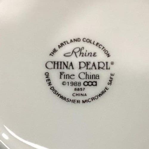 Artland Collection Rhine China Pearl Saucers, Set Of 2 Vintage Floral Dinnerware - Thumbnail 5
