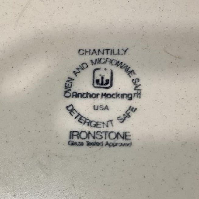 Anchor Hocking Chantilly Dinner Plates, Set of 4, Vtg Floral Border Dinnerware - Thumbnail 5
