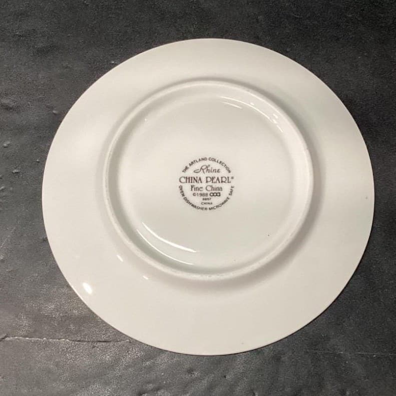 Artland Collection Rhine China Pearl Saucers, Set Of 2 Vintage Floral Dinnerware - Thumbnail 4