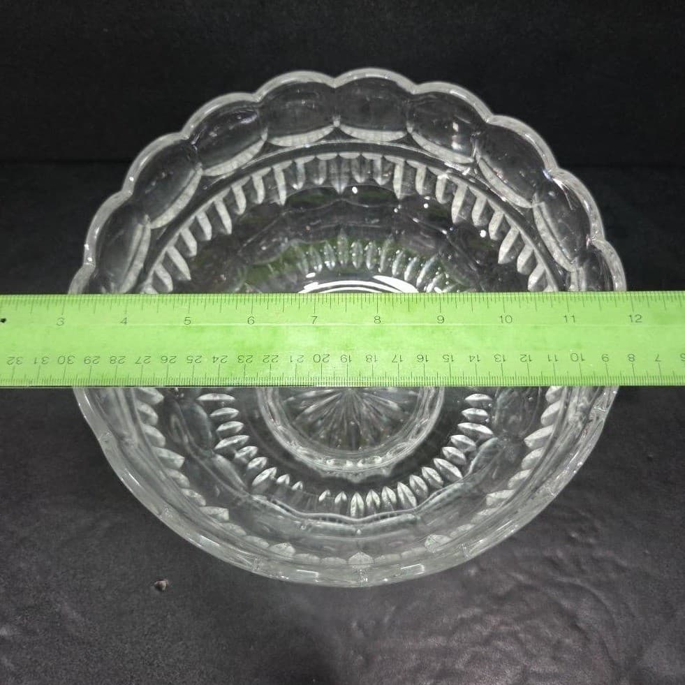 Sudety Clear 24% Lead Crystal Bowl, Vintage Decorative Serveware, Centerpiece - Thumbnail 6