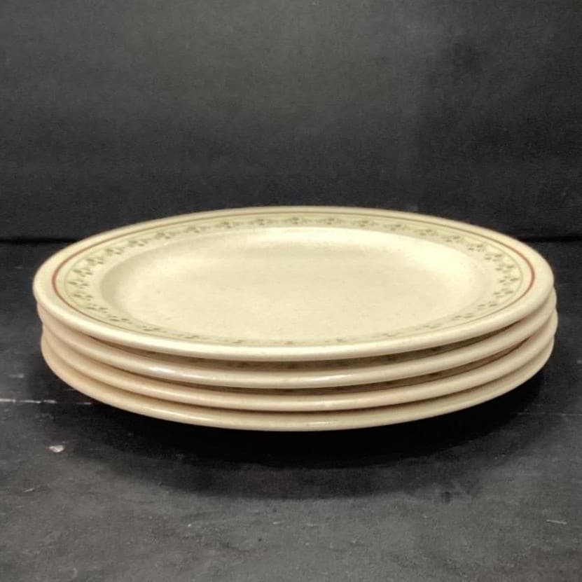 Anchor Hocking Chantilly Dinner Plates, Set of 4, Vtg Floral Border Dinnerware - Thumbnail 7