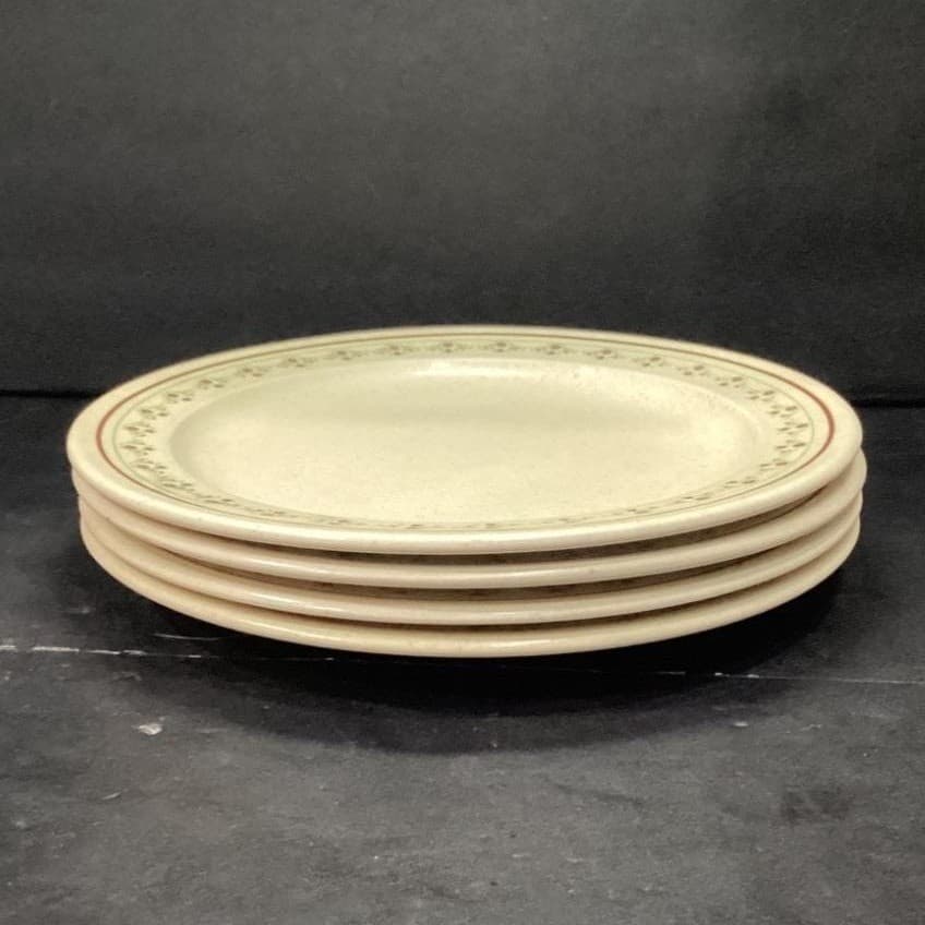 Anchor Hocking Chantilly Dinner Plates, Set of 4, Vtg Floral Border Dinnerware - Thumbnail 8