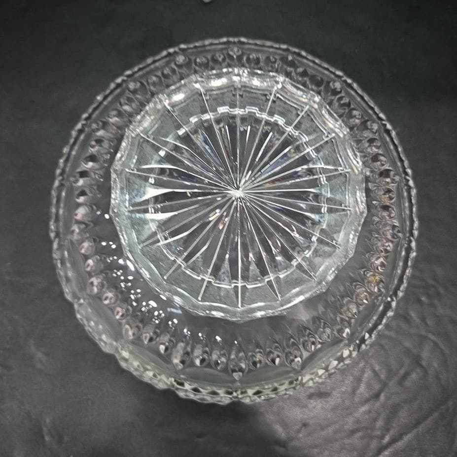Sudety Clear 24% Lead Crystal Bowl, Vintage Decorative Serveware, Centerpiece - Thumbnail 4
