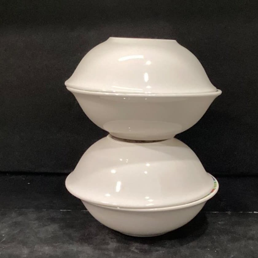 Oneida Kitchen Cereal Bowls, Set of 4, Vintage Holiday Love Peace Joy Design - Thumbnail 8