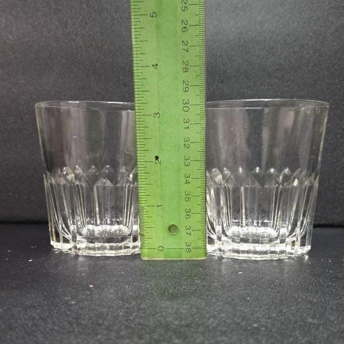 Rotary Whiskey Lowball Tumblers, Set of 2 Vintage Clear Rocks Glasses, Drinkware - Thumbnail 10