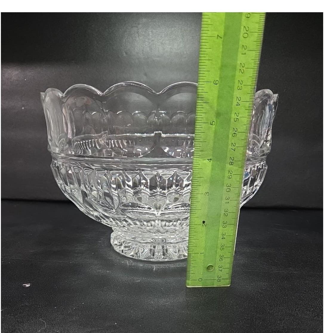Sudety Clear 24% Lead Crystal Bowl, Vintage Decorative Serveware, Centerpiece - Thumbnail 5