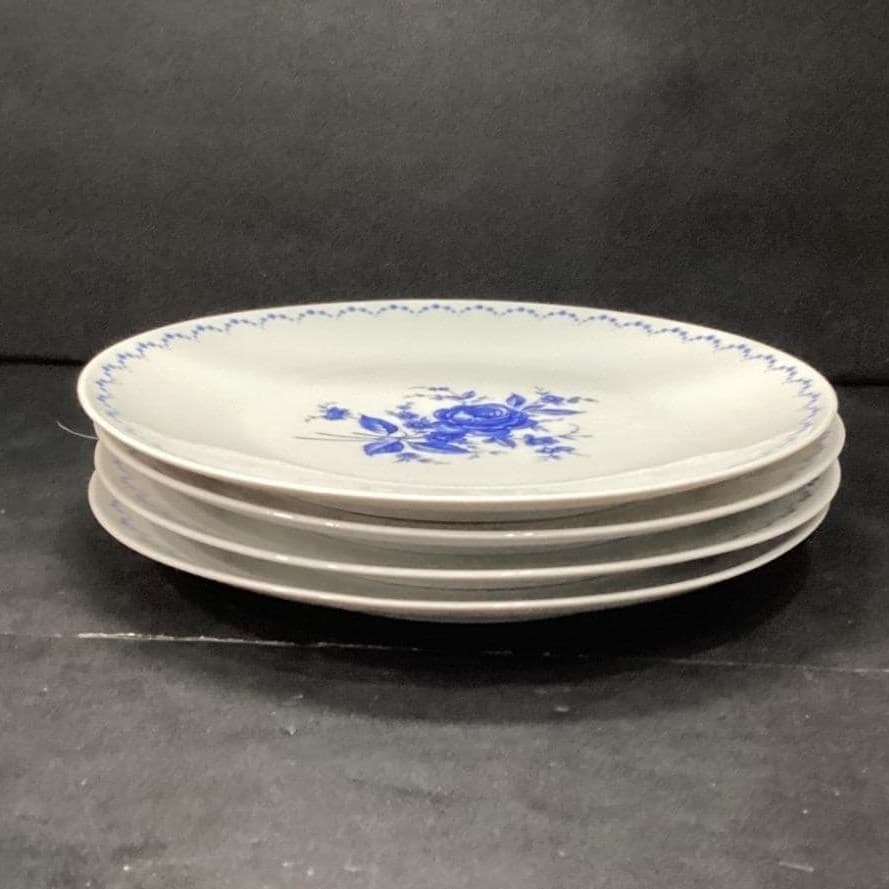 Alboth & Kaiser Bavaria Blue Floral Dinner Plates, Set of 4, Vintage China - Thumbnail 9